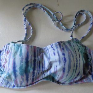 Shade & Shore Multi-Blue Bikini Top Only 34C